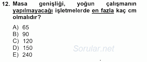 Örtü Altı Üretim Sistemleri 2012 - 2013 Ara Sınavı 12.Soru