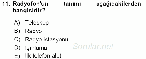 Yönetici Asistanlığı 2015 - 2016 Tek Ders Sınavı 11.Soru