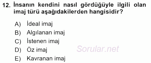 Yönetici Asistanlığı 2015 - 2016 Tek Ders Sınavı 12.Soru