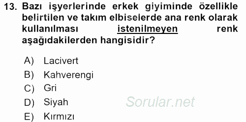 Yönetici Asistanlığı 2015 - 2016 Tek Ders Sınavı 13.Soru