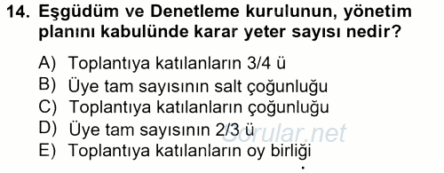 Arkeolojik Alan Yönetimi 2014 - 2015 Ara Sınavı 14.Soru