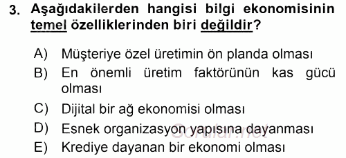 Elektronik Ticaret 2015 - 2016 Ara Sınavı 3.Soru