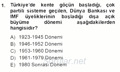 Emlak Yönetimi ve Pazarlaması 2014 - 2015 Dönem Sonu Sınavı 1.Soru