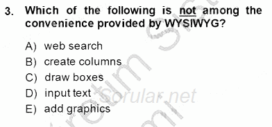 İleri Okuma Ve Yazma Becerileri 1 2014 - 2015 Ara Sınavı 3.Soru