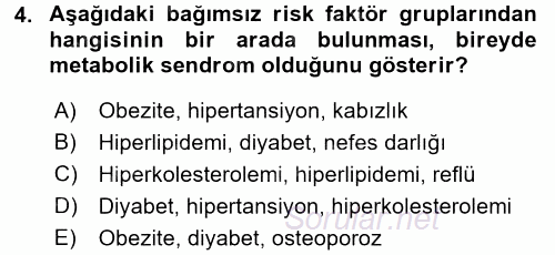 Bakım Elemanı Yetiştirme Ve Geliştirme 3 2017 - 2018 Dönem Sonu Sınavı 4.Soru