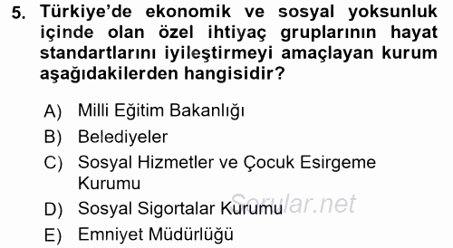 Bakım Elemanı Yetiştirme Ve Geliştirme 3 2017 - 2018 Dönem Sonu Sınavı 5.Soru