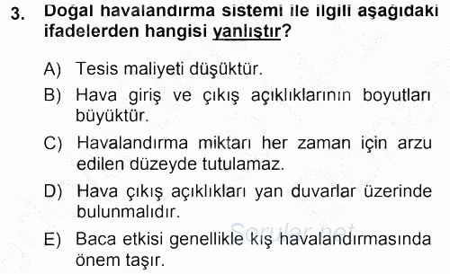 Tarımsal Yapılar ve Sulama 2014 - 2015 Dönem Sonu Sınavı 3.Soru