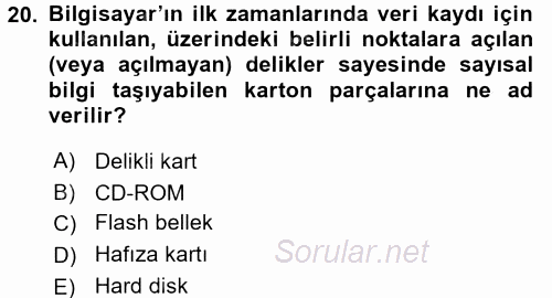 Görsel Kültür 2016 - 2017 Dönem Sonu Sınavı 20.Soru