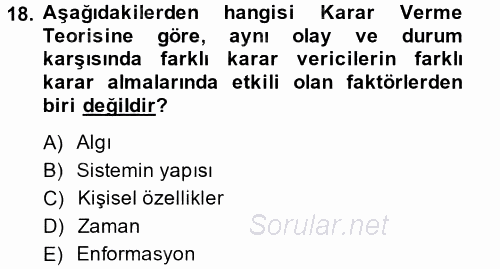 Uluslararası İlişkiler Kuramları 1 2014 - 2015 Tek Ders Sınavı 18.Soru