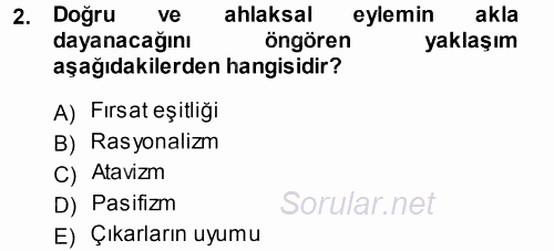 Uluslararası İlişkiler Kuramları 1 2014 - 2015 Tek Ders Sınavı 2.Soru