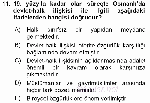 Temel İnsan Hakları Bilgisi 2 2015 - 2016 Ara Sınavı 11.Soru