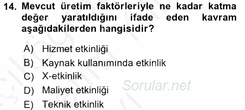 Kamu Ekonomisi 1 2016 - 2017 3 Ders Sınavı 14.Soru