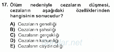 Vergi Ceza Hukuku 2012 - 2013 Tek Ders Sınavı 17.Soru