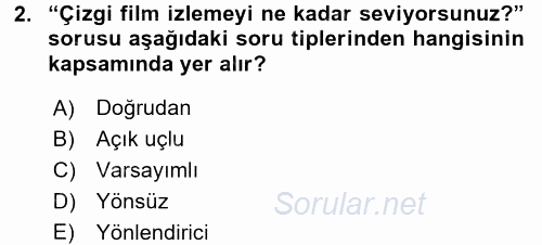 Çocukları Tanıma Ve Değerlendirme 2016 - 2017 Dönem Sonu Sınavı 2.Soru