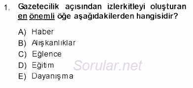 Fotoğrafın Kullanım Alanları 2013 - 2014 Ara Sınavı 1.Soru