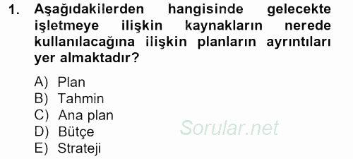 Lojistik Maliyetleri ve Raporlama 2 2012 - 2013 Ara Sınavı 1.Soru