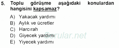 Memur Hukuku 2013 - 2014 Tek Ders Sınavı 5.Soru