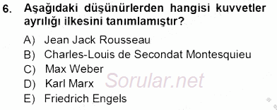 Memur Hukuku 2013 - 2014 Tek Ders Sınavı 6.Soru