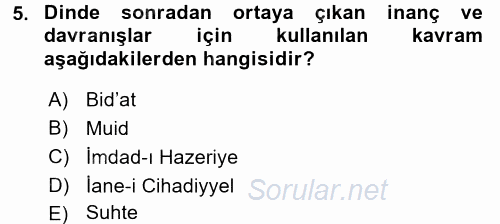 XIX. Yüzyıl Türk Dünyası 2017 - 2018 Ara Sınavı 5.Soru
