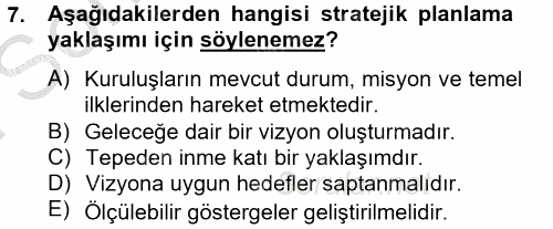 Kamu Mali Yönetimi 2012 - 2013 Dönem Sonu Sınavı 7.Soru
