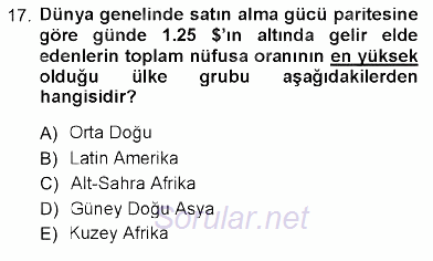 Sosyal Politika 2012 - 2013 Ara Sınavı 17.Soru