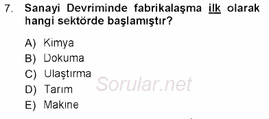 Sosyal Politika 2012 - 2013 Ara Sınavı 7.Soru