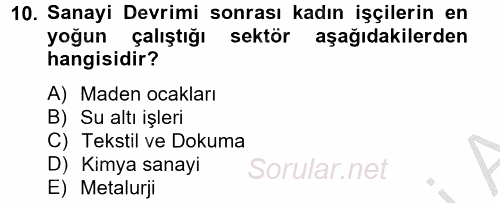 Sosyal Politika 2 2012 - 2013 Dönem Sonu Sınavı 10.Soru