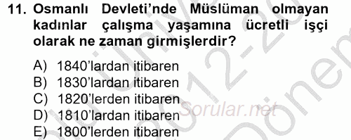 Sosyal Politika 2 2012 - 2013 Dönem Sonu Sınavı 11.Soru