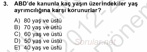 Sosyal Politika 2 2012 - 2013 Dönem Sonu Sınavı 3.Soru