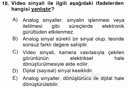 Güvenlik Sistemleri 2017 - 2018 3 Ders Sınavı 10.Soru