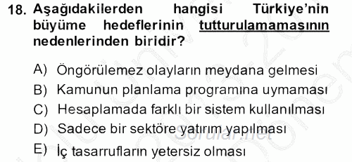 Endüstri Sosyolojisi 2013 - 2014 Dönem Sonu Sınavı 18.Soru