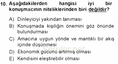 İletişim Bilgisi 2014 - 2015 Ara Sınavı 10.Soru