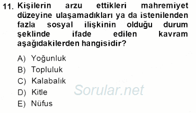 İletişim Bilgisi 2014 - 2015 Ara Sınavı 11.Soru