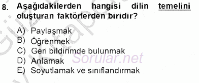 İletişim Bilgisi 2014 - 2015 Ara Sınavı 8.Soru