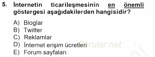 Medya Siyaset Kültür 2012 - 2013 Dönem Sonu Sınavı 5.Soru