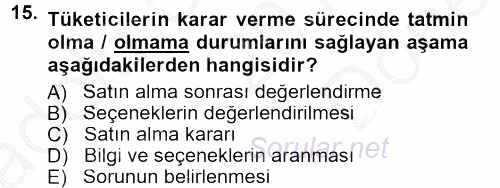 Reklamcılık 2014 - 2015 Dönem Sonu Sınavı 15.Soru