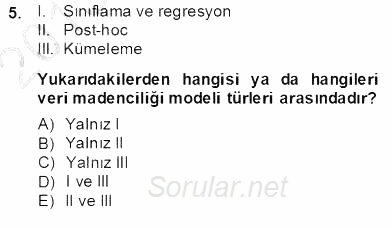 E-Perakendecilik 2013 - 2014 Dönem Sonu Sınavı 5.Soru