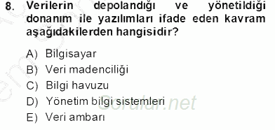 E-Perakendecilik 2013 - 2014 Dönem Sonu Sınavı 8.Soru