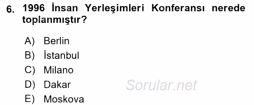 Arkeolojik Alan Yönetimi 2016 - 2017 Ara Sınavı 6.Soru