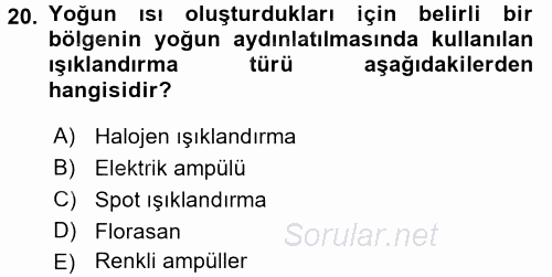 Mağaza Atmosferi 2016 - 2017 Ara Sınavı 20.Soru