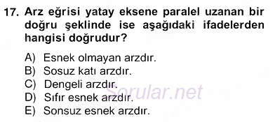 Turizm Ekonomisi 2012 - 2013 Ara Sınavı 17.Soru