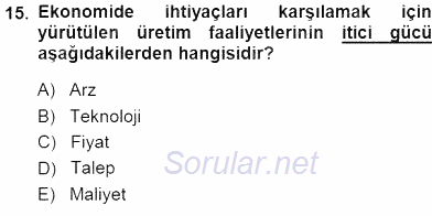 Tur Planlaması ve Yönetimi 2014 - 2015 Ara Sınavı 15.Soru