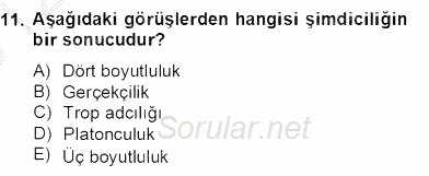 Ortaçağ Felsefesi 2 2012 - 2013 Dönem Sonu Sınavı 11.Soru