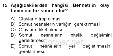 Ortaçağ Felsefesi 2 2012 - 2013 Dönem Sonu Sınavı 15.Soru