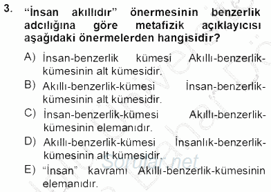 Ortaçağ Felsefesi 2 2012 - 2013 Dönem Sonu Sınavı 3.Soru