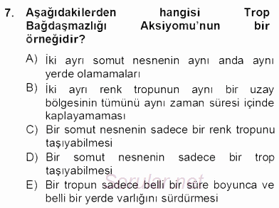 Ortaçağ Felsefesi 2 2012 - 2013 Dönem Sonu Sınavı 7.Soru