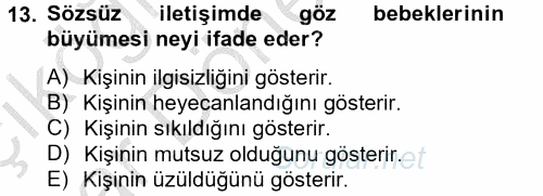 Kişisel Satış Teknikleri 2014 - 2015 Ara Sınavı 13.Soru