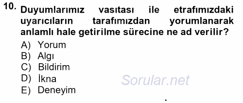 Halkla İlişkiler Ve İletişim 2012 - 2013 Dönem Sonu Sınavı 10.Soru