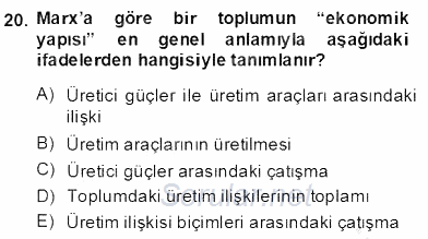 Modern Felsefe 2 2013 - 2014 Dönem Sonu Sınavı 20.Soru