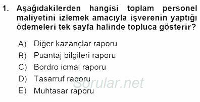 Belge Yönetimi ve Ofis Uygulamaları 2015 - 2016 Ara Sınavı 1.Soru